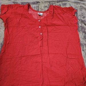 Ethnic Maxi Dress | Women's Dress | Red, Black Polka Dot | New, never worn